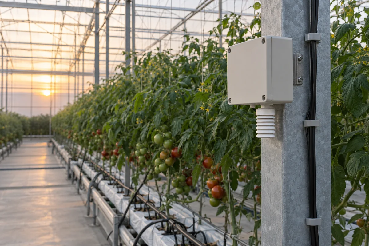 Agricultural sensor adoption with an environmental sensor in a tomato greenhouse