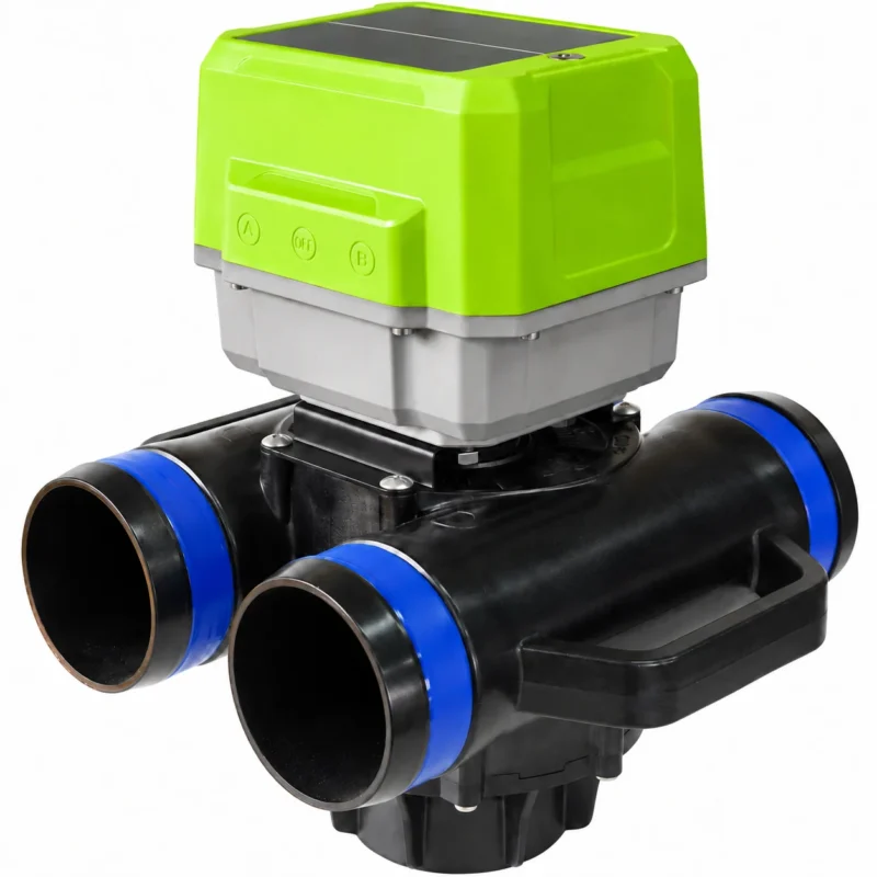 Smart Five-Port Irrigation Distribution Valve — ST-A2 — edited controller and component detail