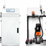 single-channel fertigation unit — J series front cabinet and rear pump-injection assembly